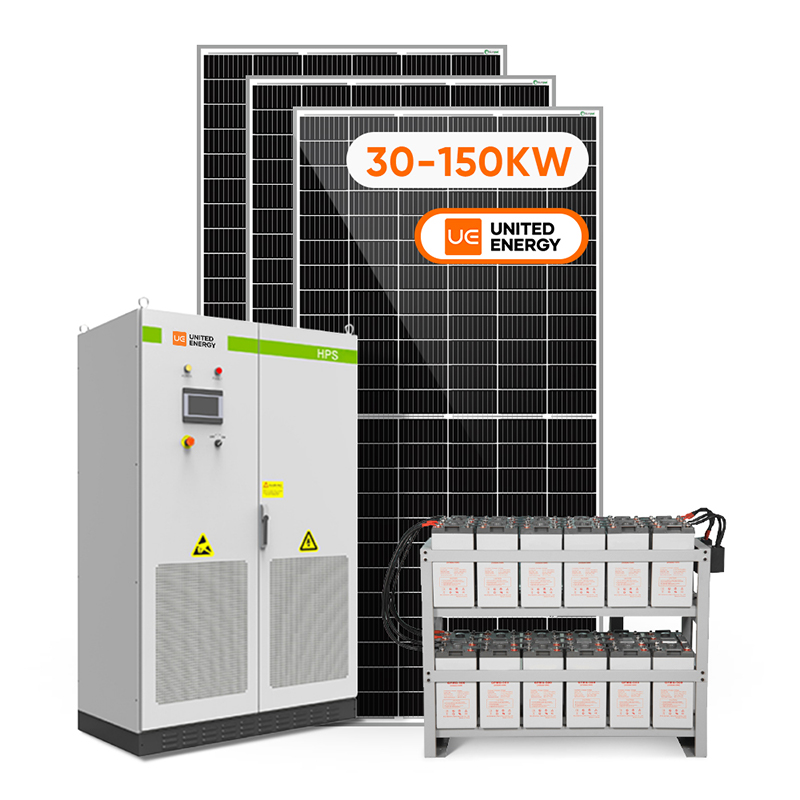 Commercieel gebruik Hybride systeem 3 fase 100KW industrieel zonnepaneelsysteem